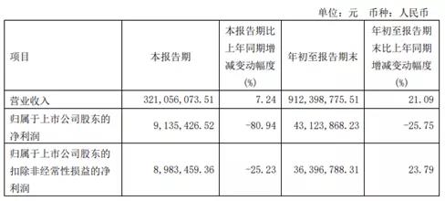 广东迪生力汽配股份有限公司，发布2021年第三季度报告